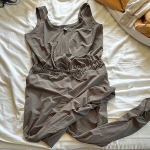 Prana Brown Scoop-Neck Sleeveless Jumpsuit